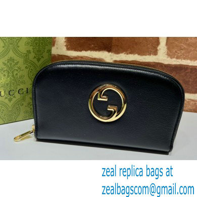 Gucci Blondie zip around wallet 725216 in Leather Black 2023 - Click Image to Close