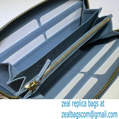 Gucci Blondie zip around wallet 725216 in Leather Light Blue 2023