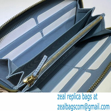 Gucci Blondie zip around wallet 725216 in Leather Light Blue 2023