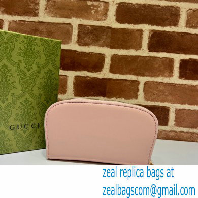 Gucci Blondie zip around wallet 725216 in Leather Light Pink 2023