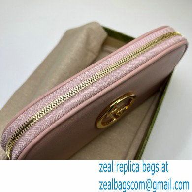 Gucci Blondie zip around wallet 725216 in Leather Light Pink 2023