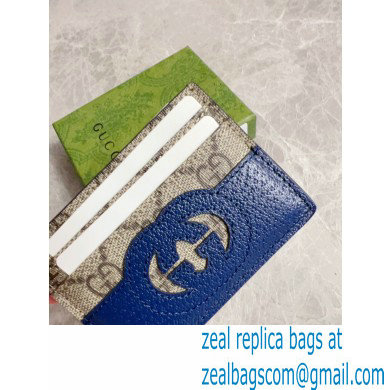 Gucci Card case with cut-out Interlocking G 701425 Blue 2023