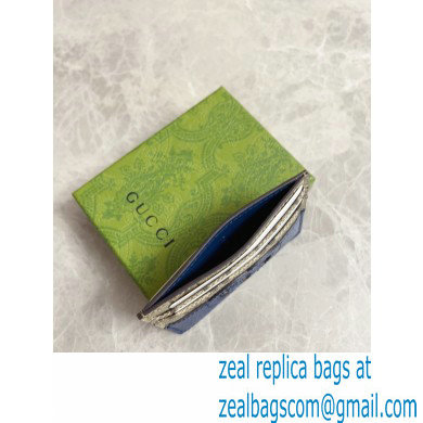 Gucci Card case with cut-out Interlocking G 701425 Blue 2023