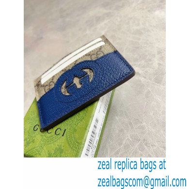 Gucci Card case with cut-out Interlocking G 701425 Blue 2023 - Click Image to Close