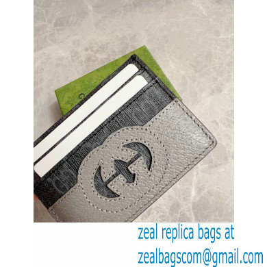 Gucci Card case with cut-out Interlocking G 701425 Gray 2023 - Click Image to Close