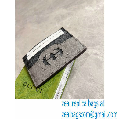 Gucci Card case with cut-out Interlocking G 701425 Gray 2023