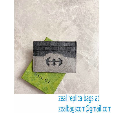 Gucci Card case with cut-out Interlocking G 701425 Gray 2023