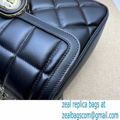 Gucci Deco small shoulder bag 740834 in quilted Leather Black 2023