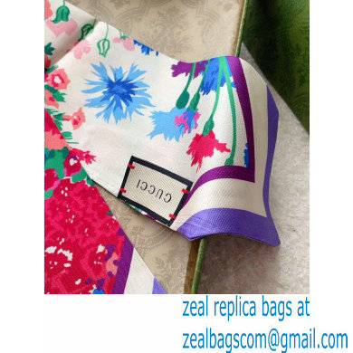 Gucci Flora print silk neck bow Scarf 10x86cm 11 2023
