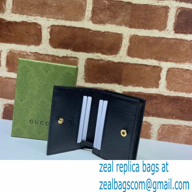 Gucci GG Marmont card case wallet 658610 Black 2023 - Click Image to Close