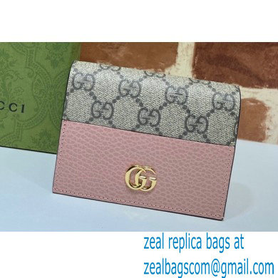 Gucci GG Marmont card case wallet 658610 Light Pink 2023 - Click Image to Close