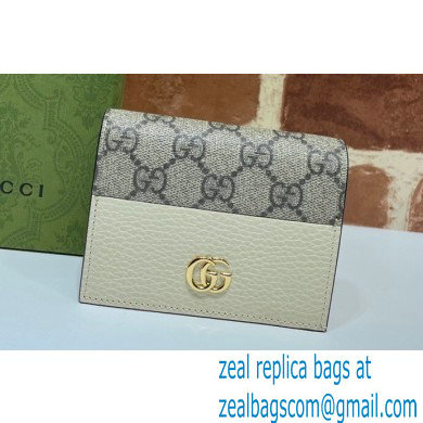 Gucci GG Marmont card case wallet 658610 White 2023