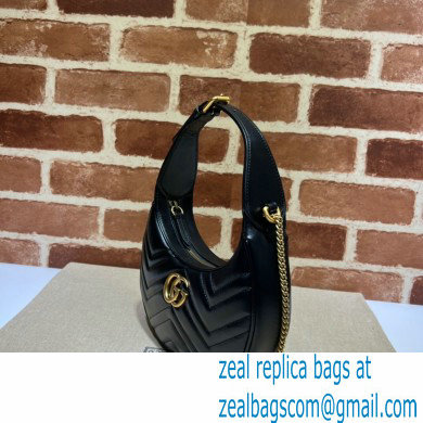 Gucci GG Marmont half-moon-shaped mini bag 699514 Black 2022