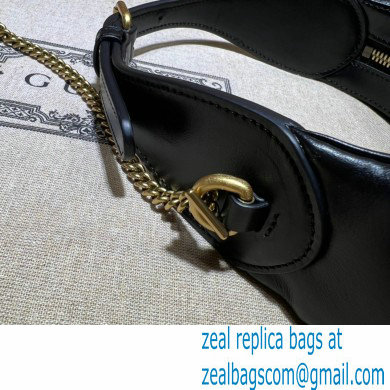 Gucci GG Marmont half-moon-shaped mini bag 699514 Black 2022