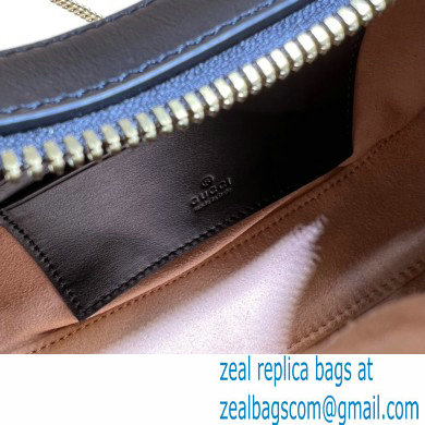Gucci GG Marmont half-moon-shaped mini bag 699514 Black 2022