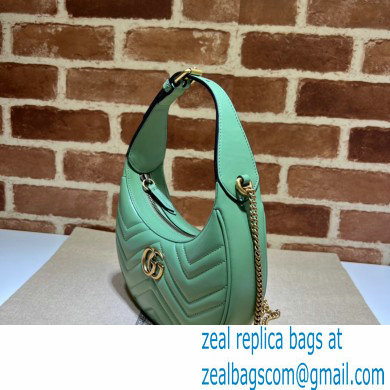 Gucci GG Marmont half-moon-shaped mini bag 699514 Green 2023