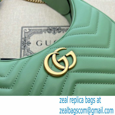 Gucci GG Marmont half-moon-shaped mini bag 699514 Green 2023