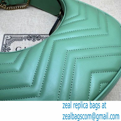 Gucci GG Marmont half-moon-shaped mini bag 699514 Green 2023