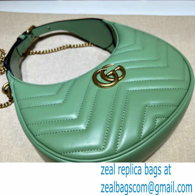 Gucci GG Marmont half-moon-shaped mini bag 699514 Green 2023