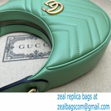 Gucci GG Marmont half-moon-shaped mini bag 699514 Green 2023
