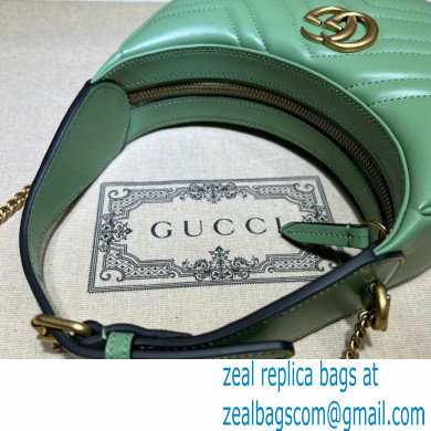 Gucci GG Marmont half-moon-shaped mini bag 699514 Green 2023