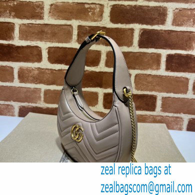 Gucci GG Marmont half-moon-shaped mini bag 699514 Nude 2022