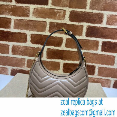 Gucci GG Marmont half-moon-shaped mini bag 699514 Nude 2022