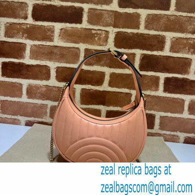 Gucci GG Marmont half-moon-shaped mini bag 699514 Peach 2023