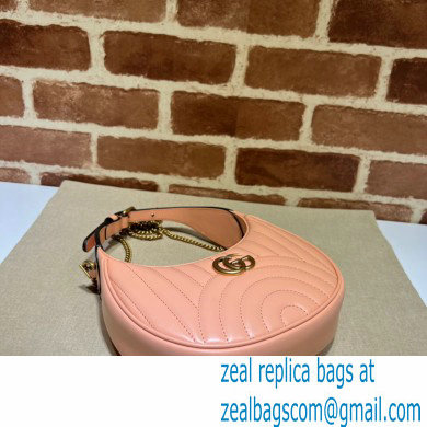 Gucci GG Marmont half-moon-shaped mini bag 699514 Peach 2023