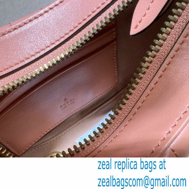 Gucci GG Marmont half-moon-shaped mini bag 699514 Peach 2023