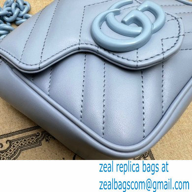 Gucci GG Marmont matelasse belt bag 739599 Blue 2023 - Click Image to Close
