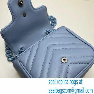 Gucci GG Marmont matelasse belt bag 739599 Blue 2023