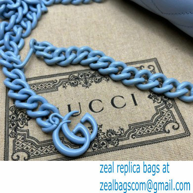 Gucci GG Marmont matelasse belt bag 739599 Blue 2023