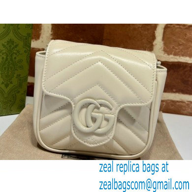 Gucci GG Marmont matelasse belt bag 739599 White 2023 - Click Image to Close