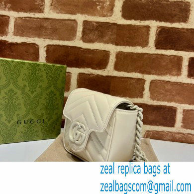 Gucci GG Marmont matelasse belt bag 739599 White 2023 - Click Image to Close