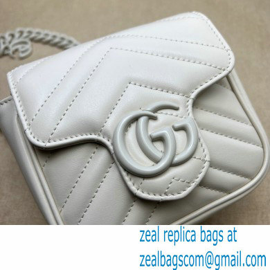 Gucci GG Marmont matelasse belt bag 739599 White 2023 - Click Image to Close