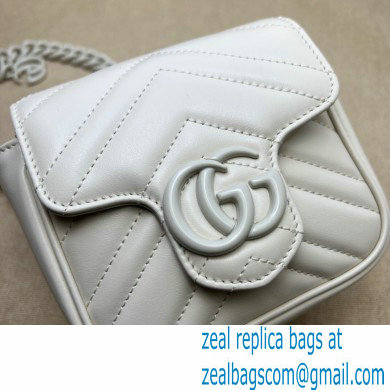 Gucci GG Marmont matelasse belt bag 739599 White 2023