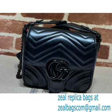 Gucci GG Marmont matelasse mini shoulder bag 739681 Black 2023