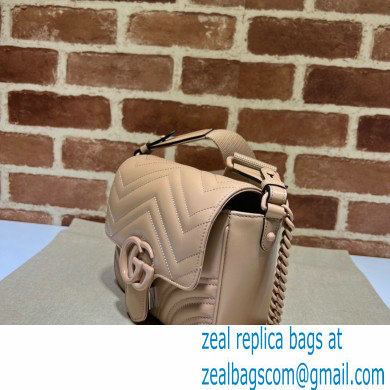 Gucci GG Marmont matelasse mini shoulder bag 739681 Nude 2023