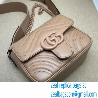 Gucci GG Marmont matelasse mini shoulder bag 739681 Nude 2023