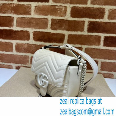 Gucci GG Marmont matelasse mini shoulder bag 739681 White 2023