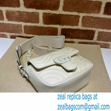 Gucci GG Marmont matelasse mini shoulder bag 739681 White 2023 - Click Image to Close