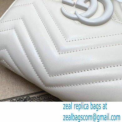 Gucci GG Marmont matelasse mini shoulder bag 739681 White 2023