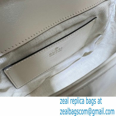 Gucci GG Marmont matelasse mini shoulder bag 739681 White 2023 - Click Image to Close