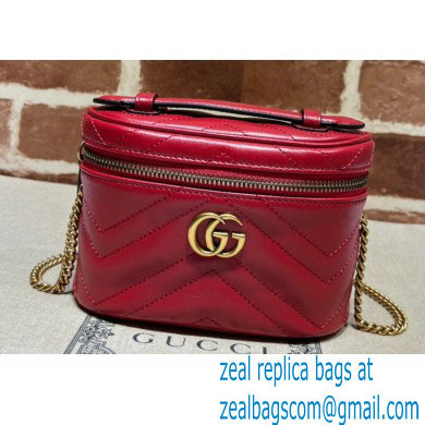 Gucci GG Marmont mini shoulder bag 699515 Red 2023