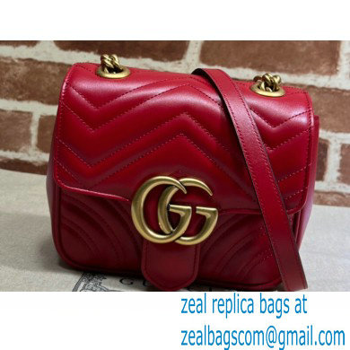 Gucci GG Marmont mini shoulder bag 739682 Red 2023