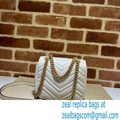 Gucci GG Marmont mini shoulder bag 739682 White 2023