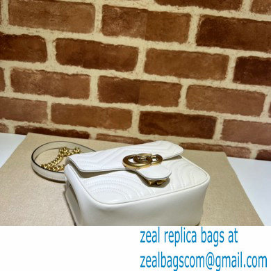 Gucci GG Marmont mini shoulder bag 739682 White 2023