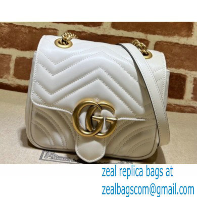 Gucci GG Marmont mini shoulder bag 739682 White 2023