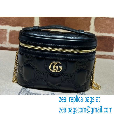 Gucci GG Matelasse top handle mini bag 723770 Black 2023